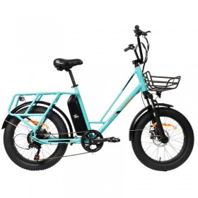 Fat ebike Tauro electric bleu 20" freins à disque