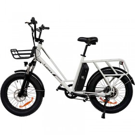 Fat ebike Tauro electric blanc 20" freins à disque